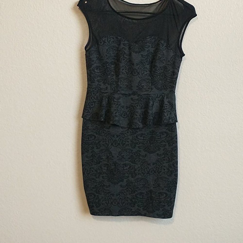 Black party dress date mini